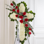 peace and blessings sympathy cross funeral flowers 5bfed05b15d0a.425